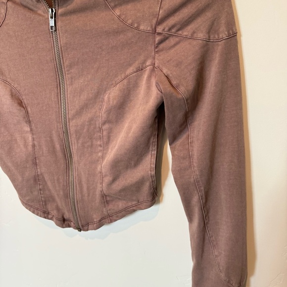 Urban Outfitters Out From Under Brown Cropped Zip Jacket Womens Size Medium Boho - Picture 4 of 9